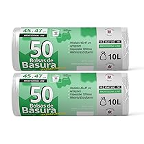 Sacchetti Spazzatura, Sacchetto Spazzatura Resistente per Bidoni Spazzatura da 10L, Antigoccia, Sacchetti Ideali per Cestini del Bagno, Ufficio o Cucina, 45×47 cm – Ofituria (100 sacchetti, 10L)