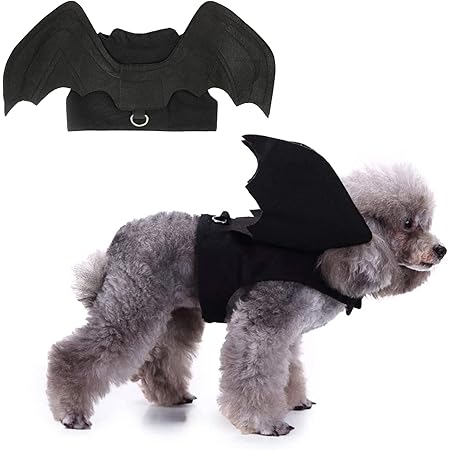 RYPET Dog Halloween Costume - Halloween Bat Wings Pet Costumes for Dogs Cats Halloween Party Large