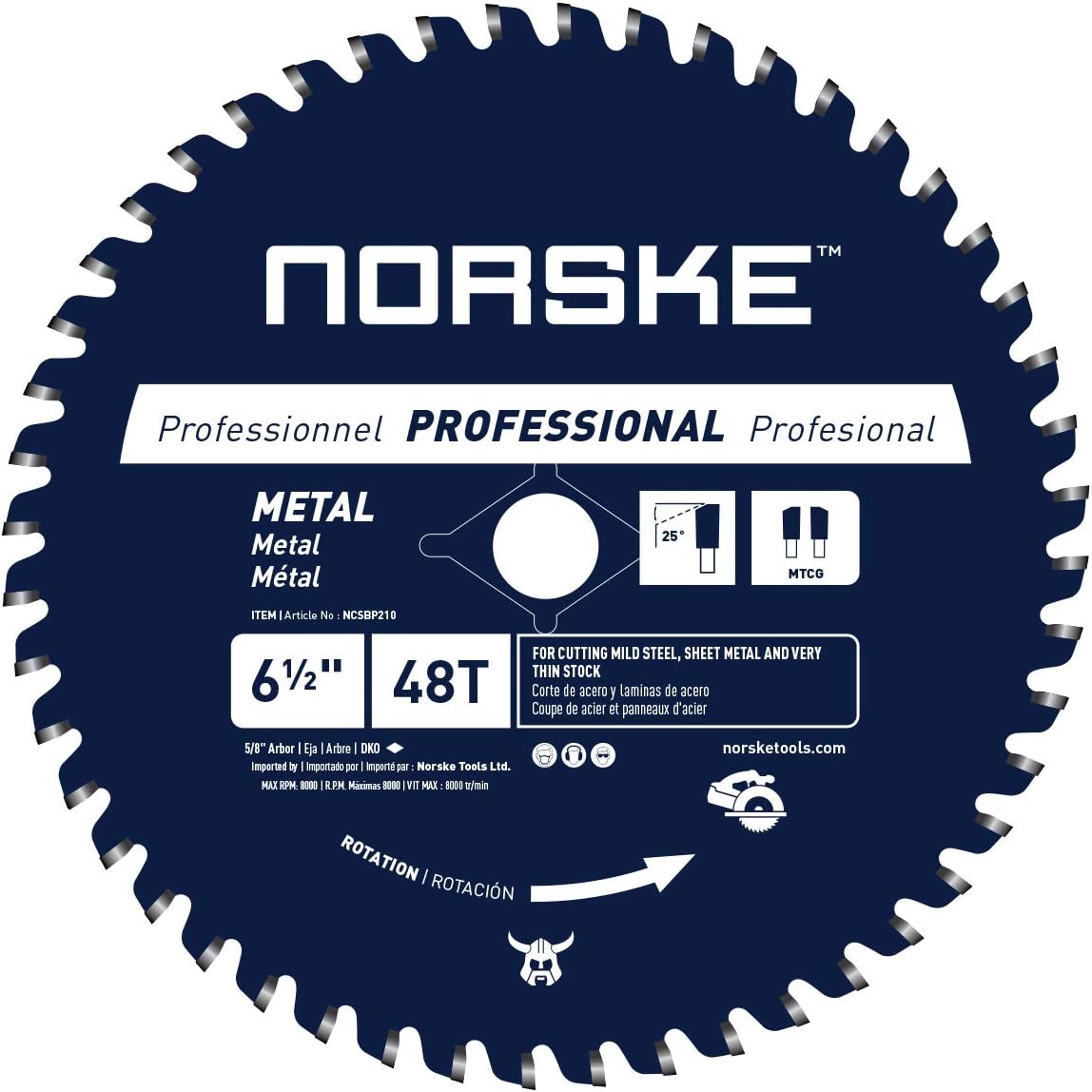 Buy Norske Tools NCSBP210 612 inch 48T Metal Cutting Saw Blade For