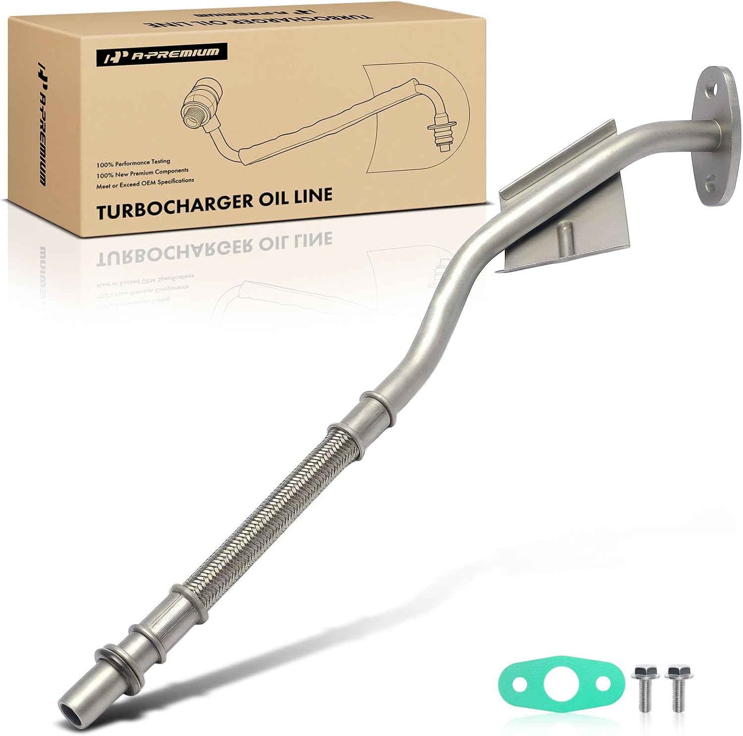 A-Premium Turbocharger Oil Line Compatible with Saab 9-3 2003-2011, Return