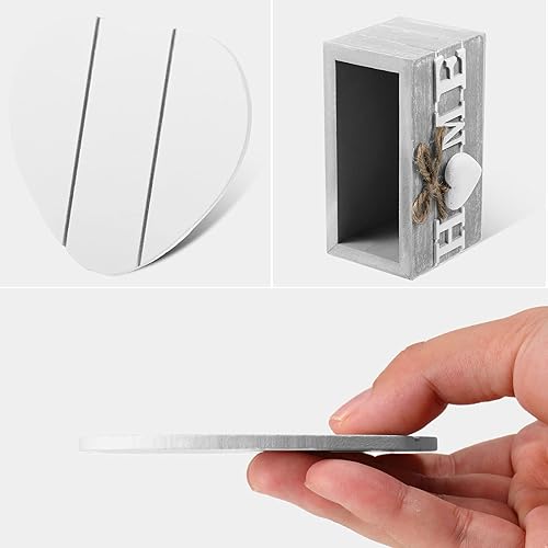 Miniatura 10 de Posavasos para bebidas, juego de 6 posavasos de madera con corazón, posavasos divertidos para protección de mesa auxiliar, regalos de inauguración