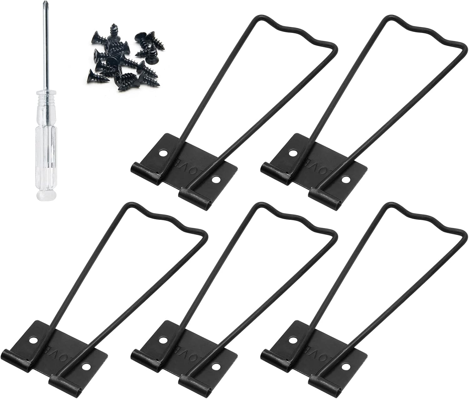 Rierdge 5 Pcs Easel Back, 4.39” Iron Picture Frame Easel