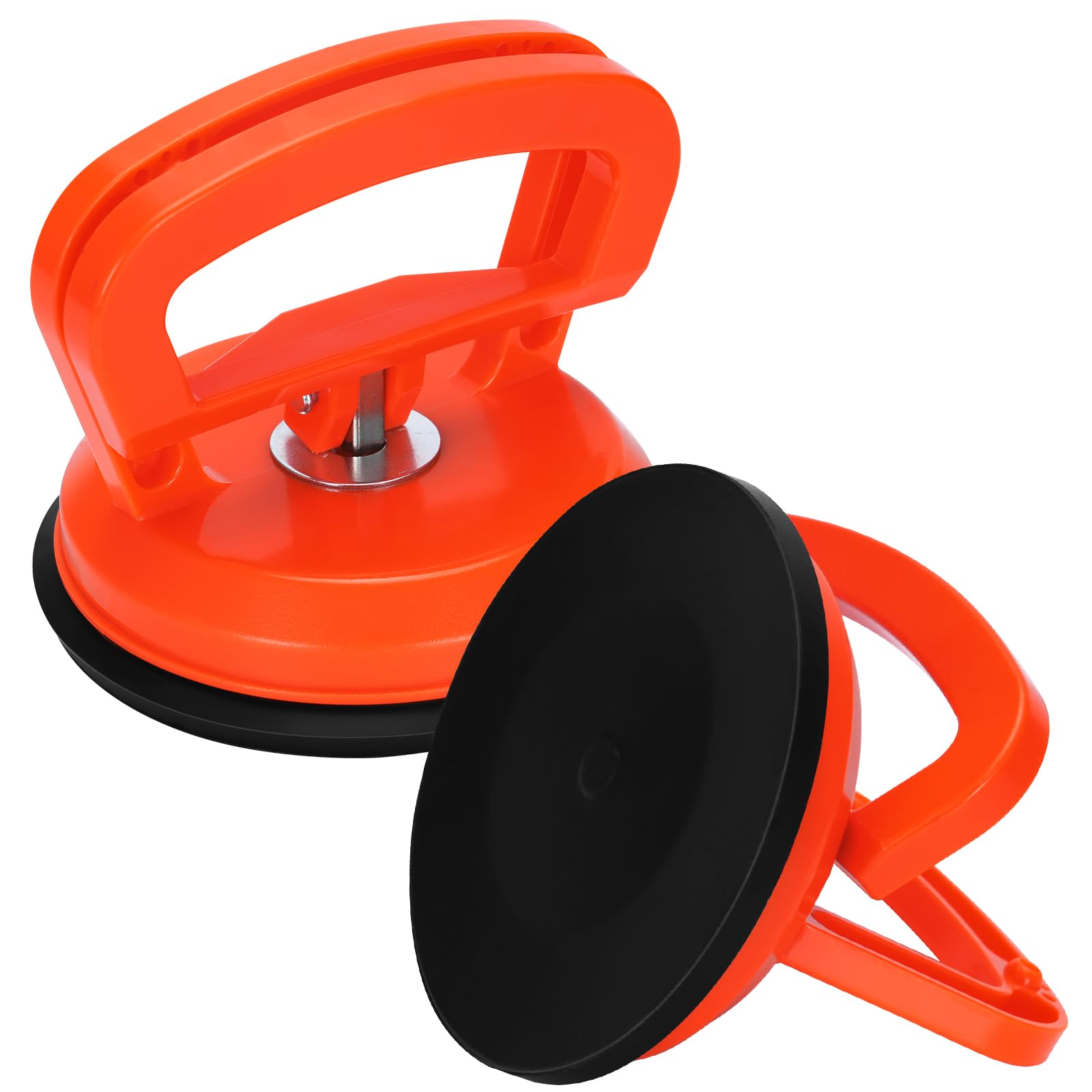 Ventosas Elevación 50kg, Elevador de Vidrio Cristales Azulejos Espejos, Vacío Potencia Diámetro 11.8 cm Naranja