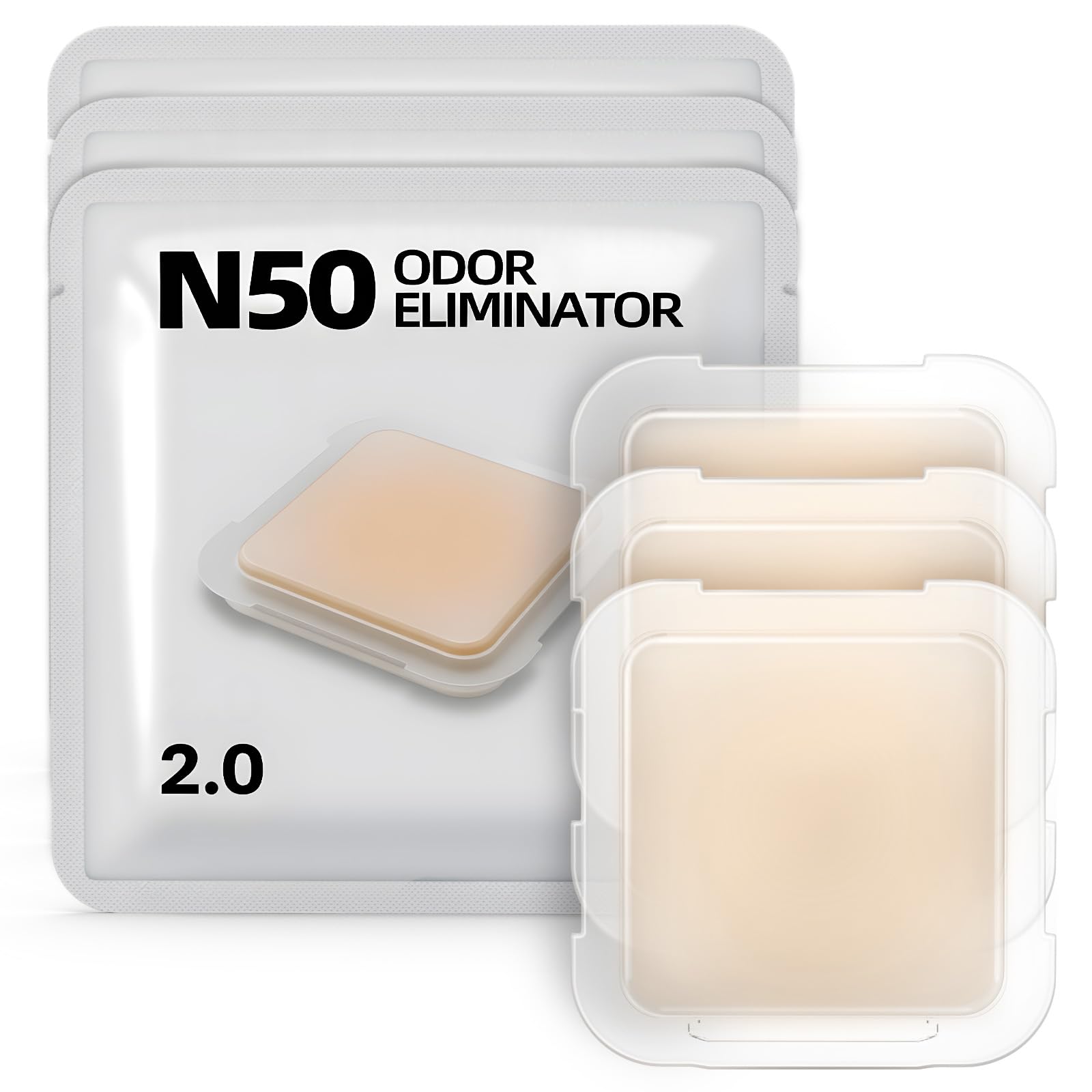 Geruchsentferner N50 2.0 für Pura Max Selbstreinigende Katzentoilette, Geruchskontrolle, entfernt hartnäckige Gerüche fasertief, 3 Stück