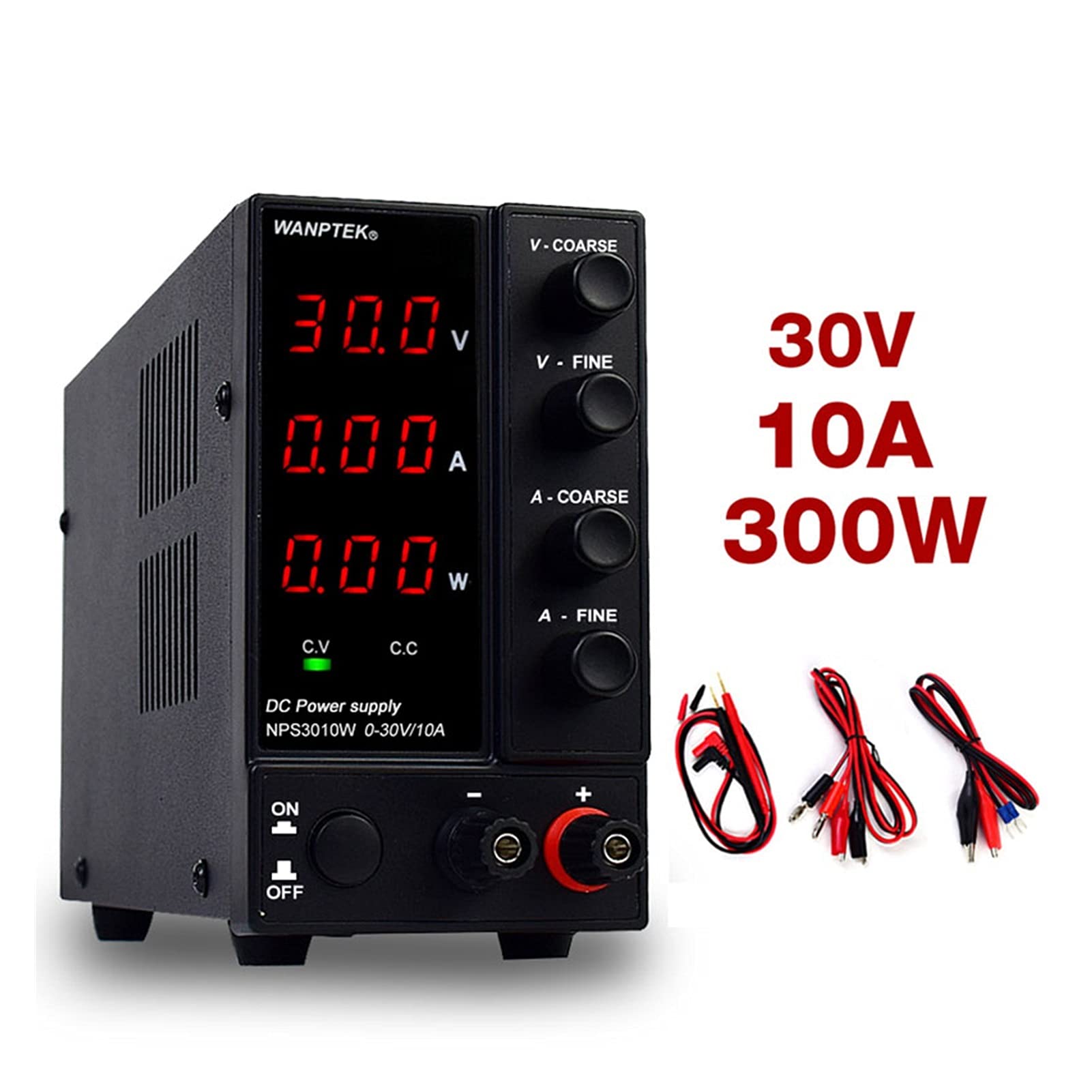 Fuente de alimentacion NPS3010W Fuente de alimentación DC de conmutación de laboratorio 3 0v 10a Estabilizador de voltaje ajustable Fuente de alimentación regulada Fuente de banco(AU)
