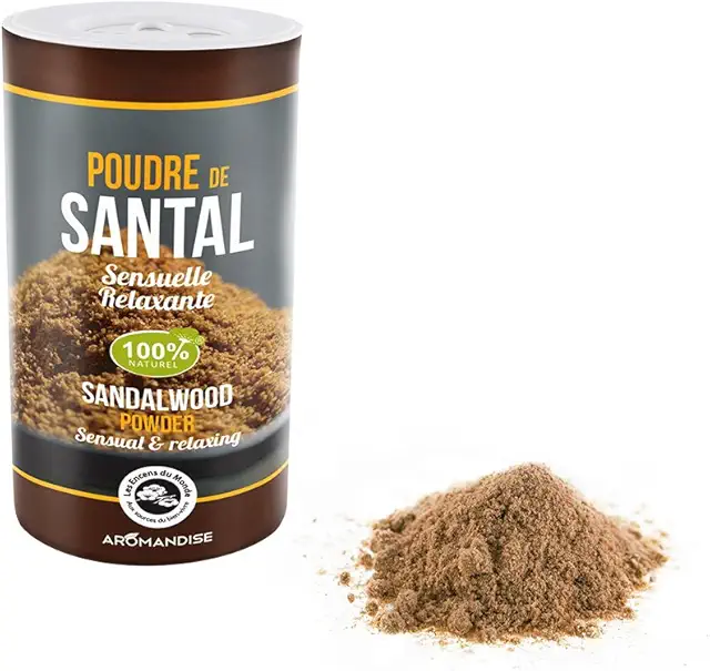 Poudre de Santal Blanc - Encens Poudre Naturel 40g - Aromandise