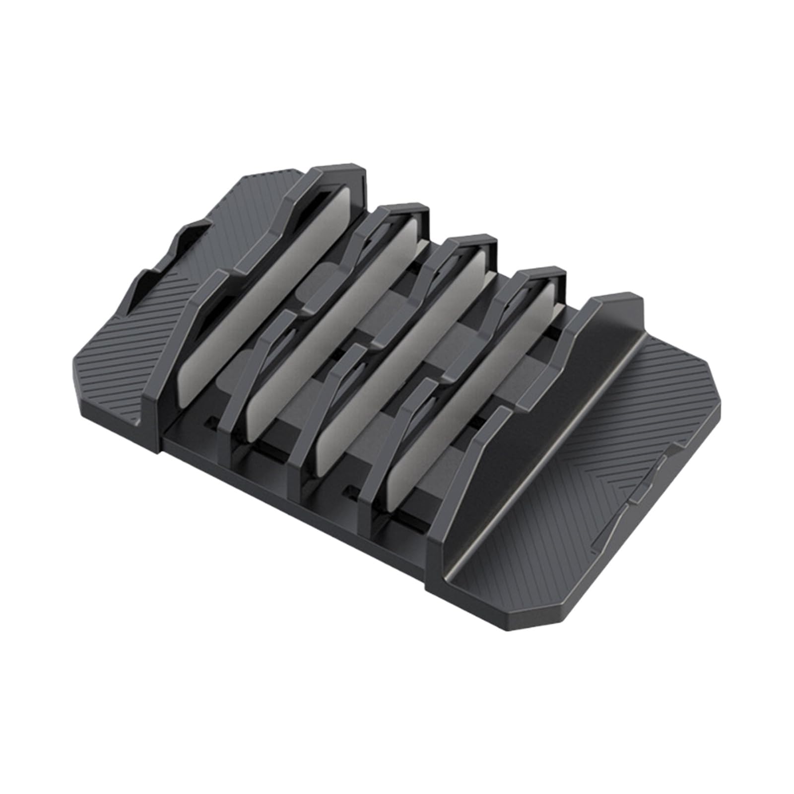 APGLSXY Multi Slots Standing Holder Desk Organizing Stand for Notebook Folder Secure ABS Frame Quick Setup Vertical Laptop Holder Shelf
