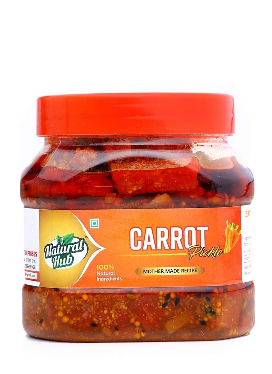 Natural Hub Presents Carrot Pickle - Mothermade Recipe With 100% Natural Ingredients| Homemade Gajar Ka Achaar (500gm) (B0BS99LP53) Amazon Price History, Amazon Price Tracker