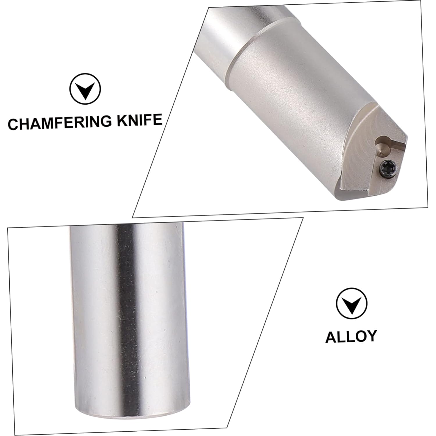 Homoyoyo 90 Degree Chamfer Mill Cutter Arbor Indexable Carbide Inserts Adjustable Precision Tool Holder for CNC Machining
