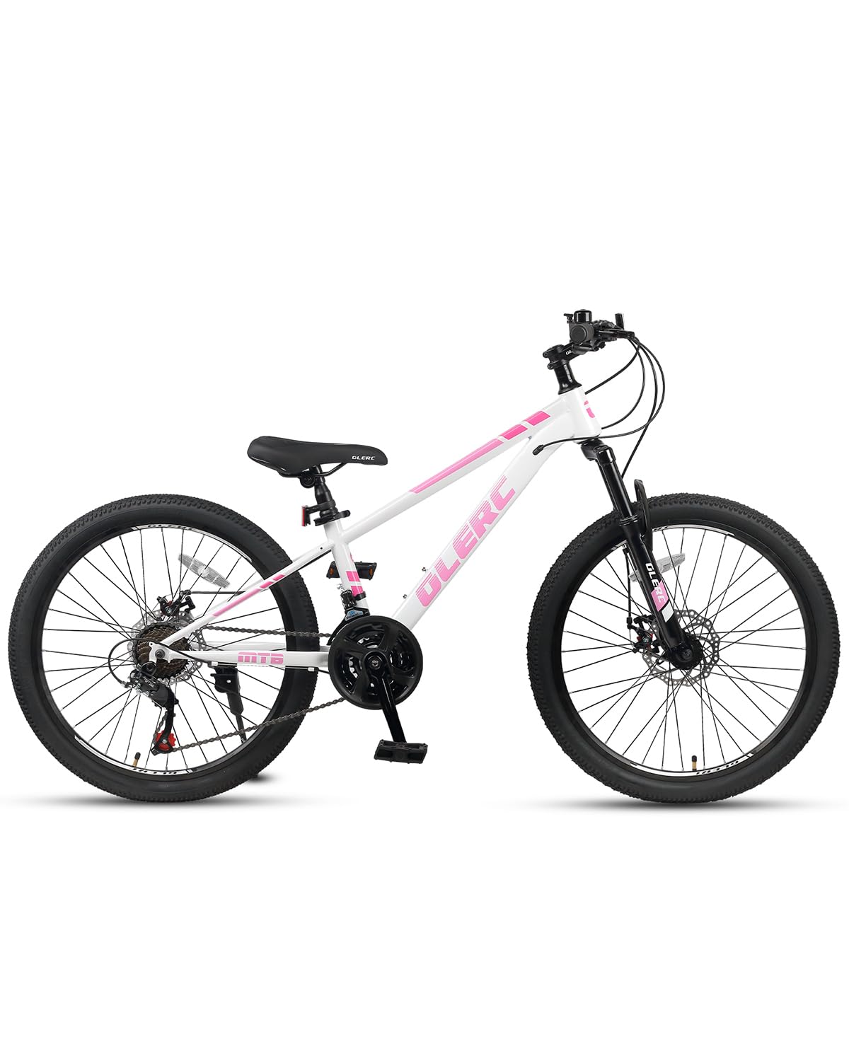 glerc 20 24 inch kids bike, kids mountain bike for boys and girls ages 6-15, 21-speed skyline bicycle with front suspension and disc brakes, multiple colors