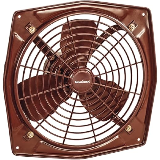 Khaitan Freshair Exhaust Fan For Kitchen, Bathroom with Strong Air Suction, Rust Proof Body and Dust Protection Shutters (Brown) (300 MM)