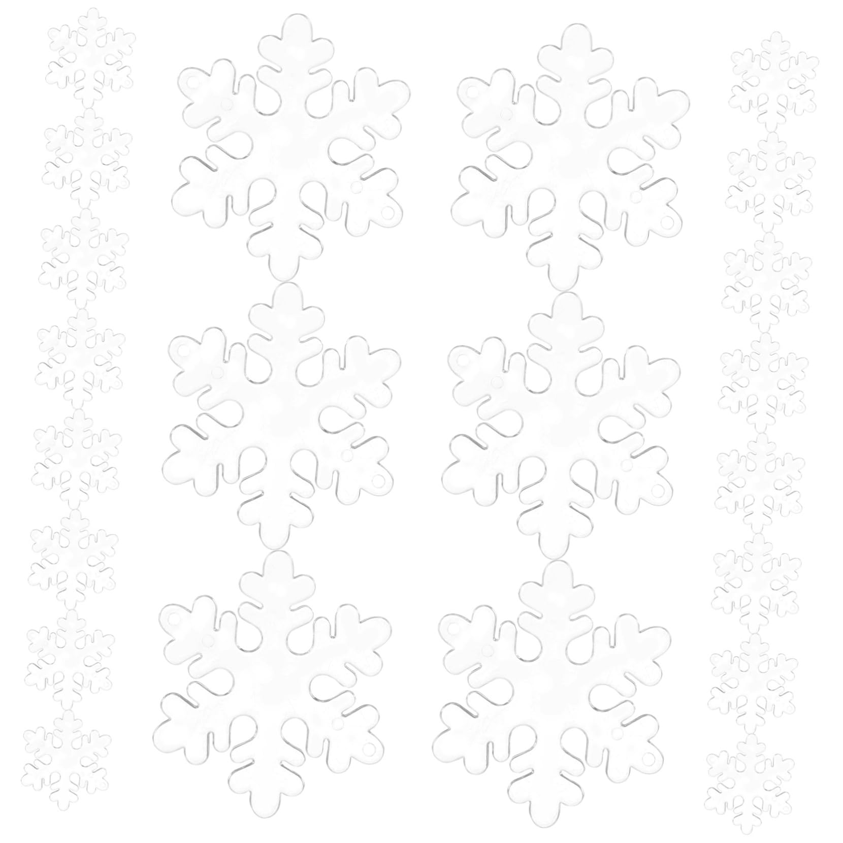 TOPBATHY 300 Uds De Nieve Transparente Decoración del Árbol De Navidad Decoraciones Colgantes De Invierno Adorno De Árbol De Navidad Colgante De De Nieve De Navidad Adornos De
