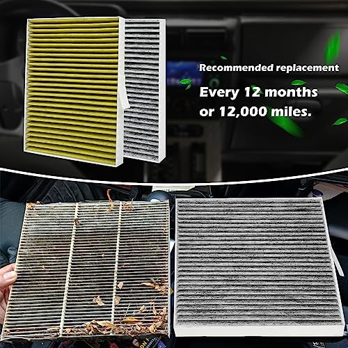 Jojomark Cabin Air Filter Fits For 2016+ Tesla Model S With Activated Carbon Fit 1072736-00-B 1072736-00-A (2016+ Carbon Filter) (2016 + Carbon) #TOP6