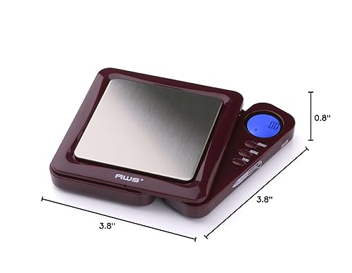 Miniatura 6 de AMERICAN WEIGH SCALES Serie Blade - Báscula digital de bolsillo de precisión - 650G X 0.1 G - (rojo)