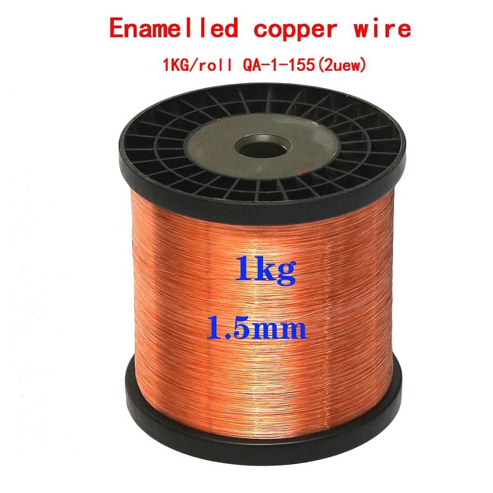1pc 1000g/roll Fil de cuivre émaillé 0.04mm 0.05 0.06 0.2mm 0.8mm 1.3 Fil magnétique for Relais de Bobine d'inductance enroulement de Bobine électrique (Color : 1.0mm 1kg, Size : Copper)