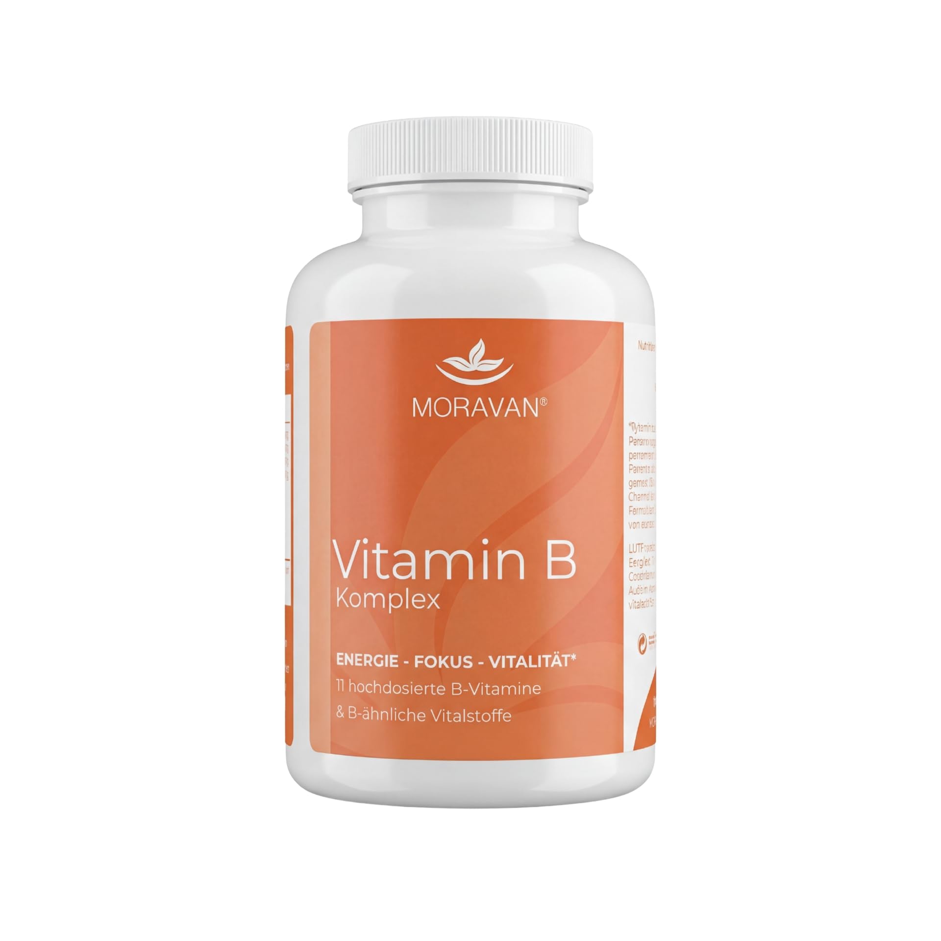Vitamin B Komplex | alle 8 B-Vitamine plus Kofaktoren | 180 Kapseln