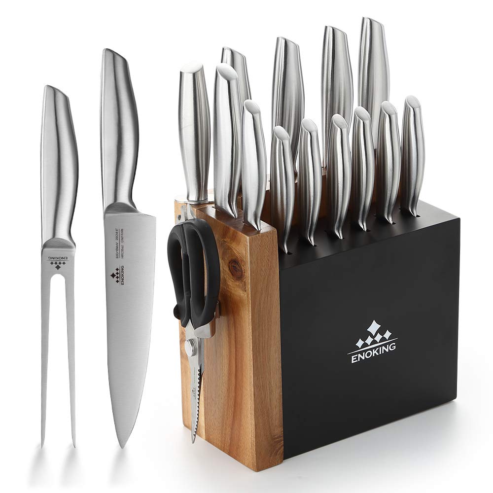 Buy Knife Set, ENOKING 15 Pieces Chef Knife Set, Knives Set for Kitchen