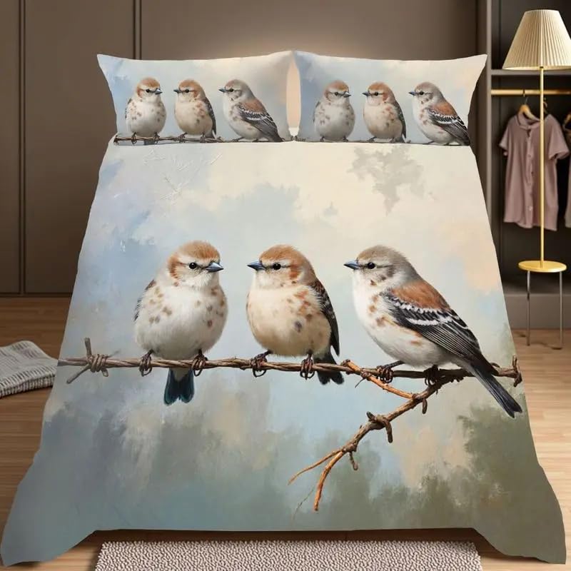 Housse de couette 240x260 oiseau zippée pour en finir avec les draps froissés