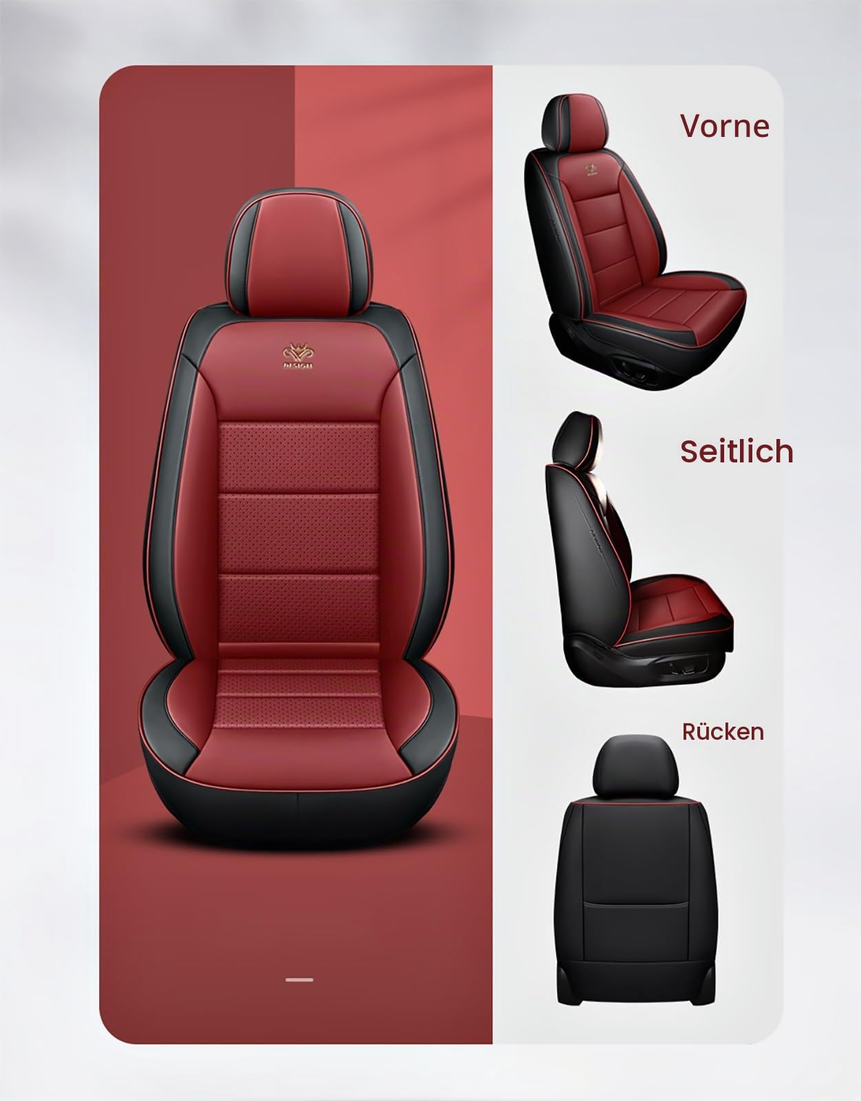 Autositzbezüge Komplett Set Universal in Premium Design | Schonbezüge für Opel Corsa Astra Meriva Insignia Mokka | Wasserdicht Sitzbezug | Auto Sitzbezüge Airbag Geeignet Rosa