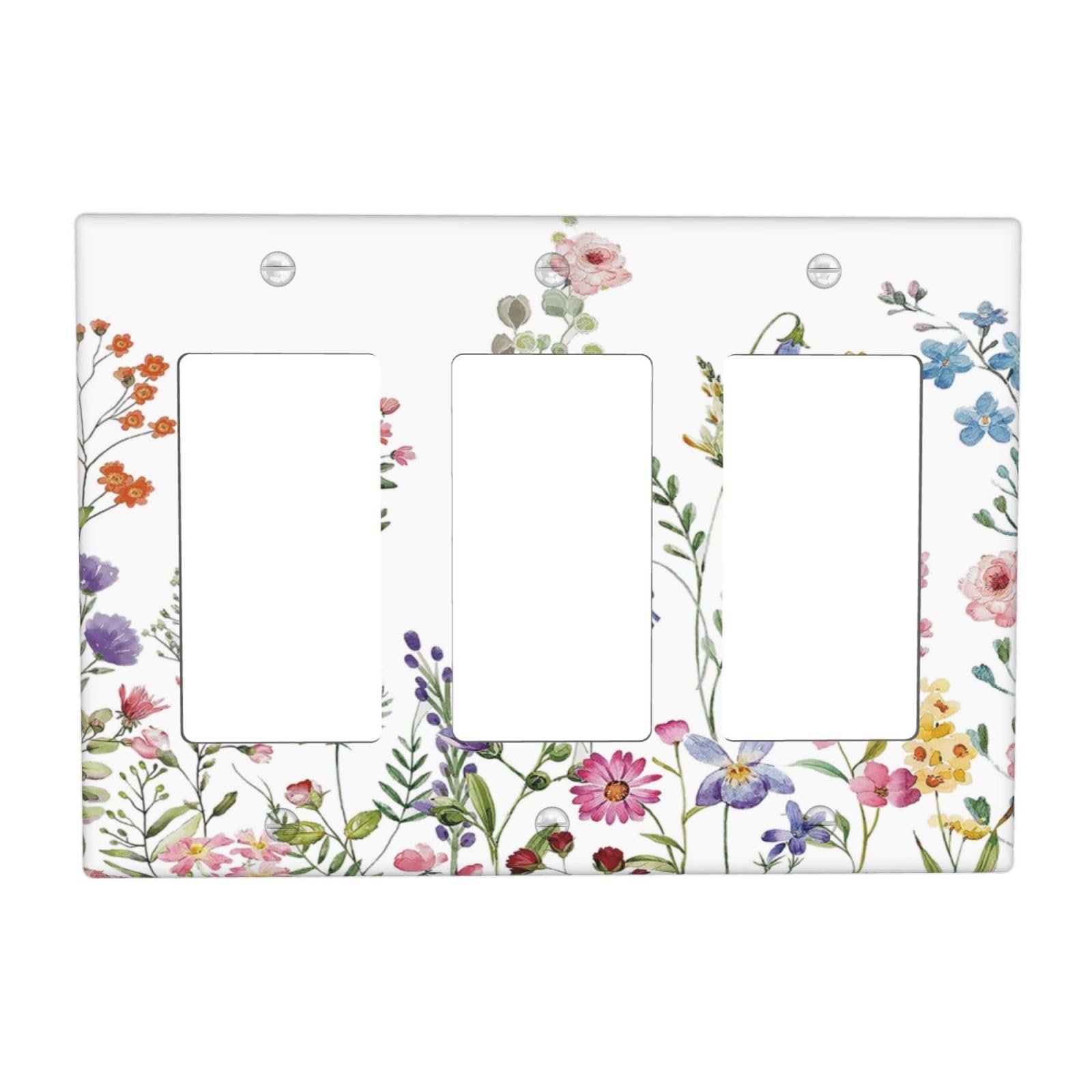 Rustic Floral Wall Plate - Vintage Watercolor Switch Cover -2 Rustic Floral Wall Plate - Vintage Watercolor Switch Cover -2