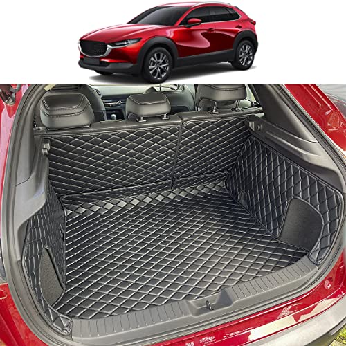 7DEEKEI for 2020-2025 Mazda CX30 CX-30 Trunk Mat and Rear Backrest Mat Cargo Liners All Weather Anti-Slip