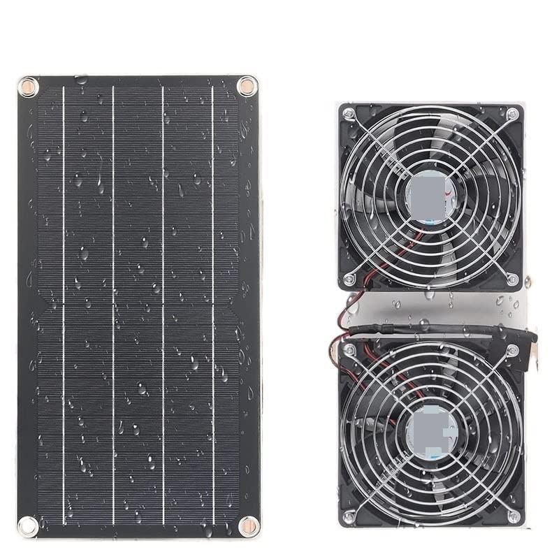 Pannello Solare Pannello Solare 10W6V Ventilatore Solare Pollaio Serra Capannone Casa for Animali Domestici Finestra di Scarico Generazione di Energia Solare