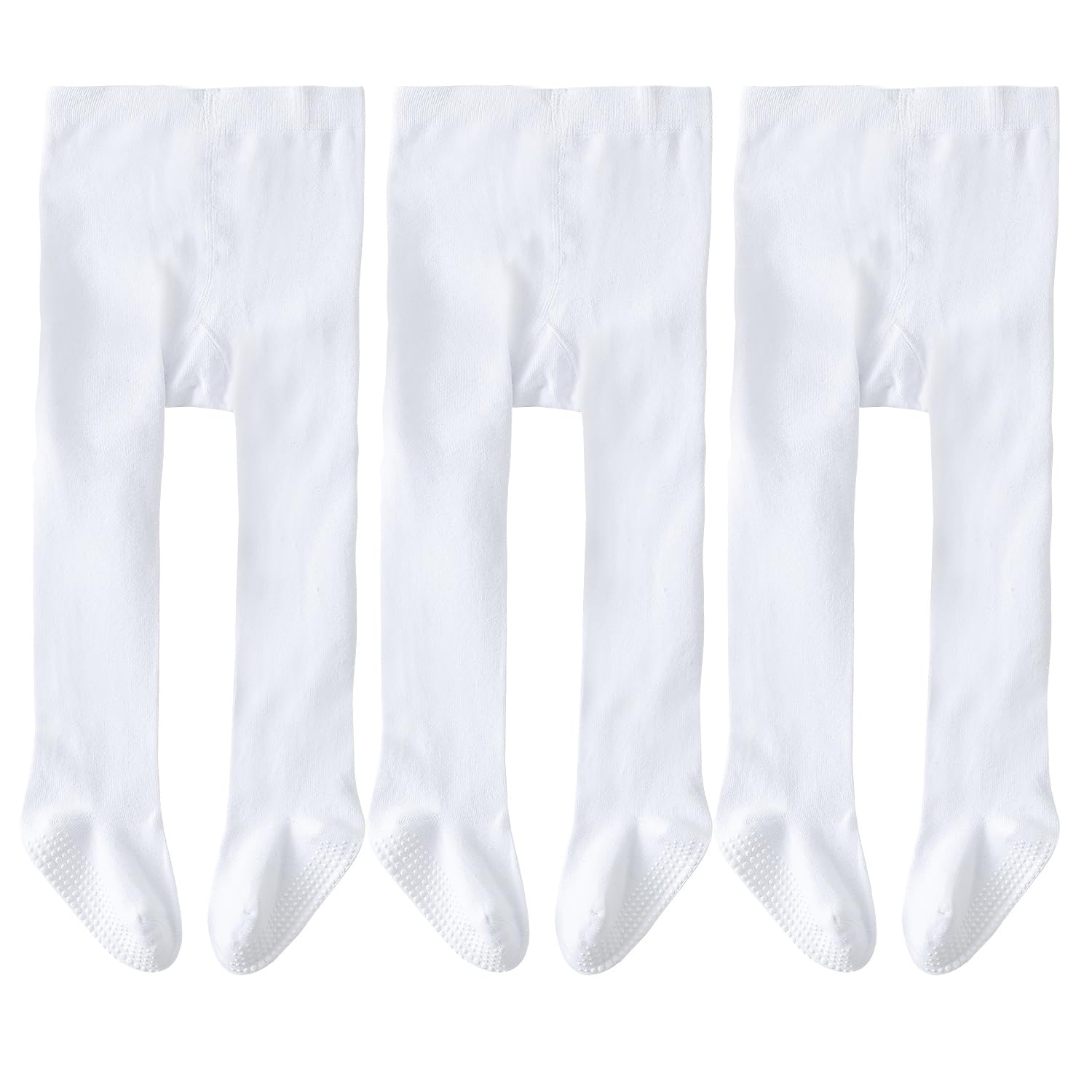 EPEIUS Baby Tights Baby Girls Non-Slip Plain/Ribbed Leggings Seamless Cotton Stockings Pantyhose Newborn Infant Toddler