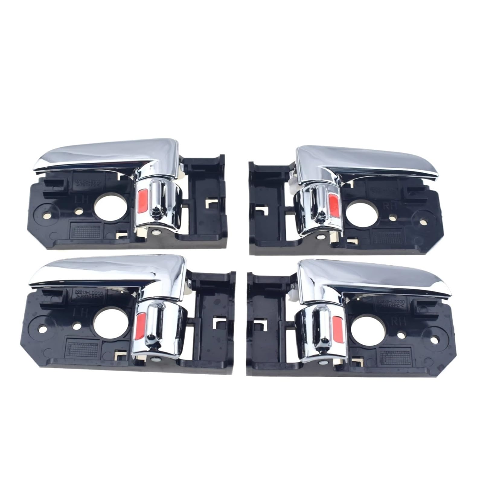 Exterior Door Handle Outside Inside Door Handle Kit 82650-2F000 82660-2F000 83650-2F000 83660-2F000 For Kia For Spectra For Cerato 1.8L 2.0L 2004-2009 Handles Replacement(Chrome Inside 4 piece)