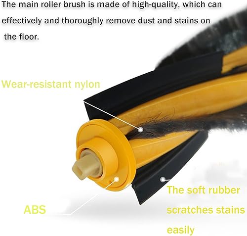 Miniatura 3 de Kit de accesorios para Yeedi Vac 2 Pro Station Robot Partes de Repuesto Partes de Aspiradora, 1 Cepillo Principal 3 Par de Cepillos Laterales 4