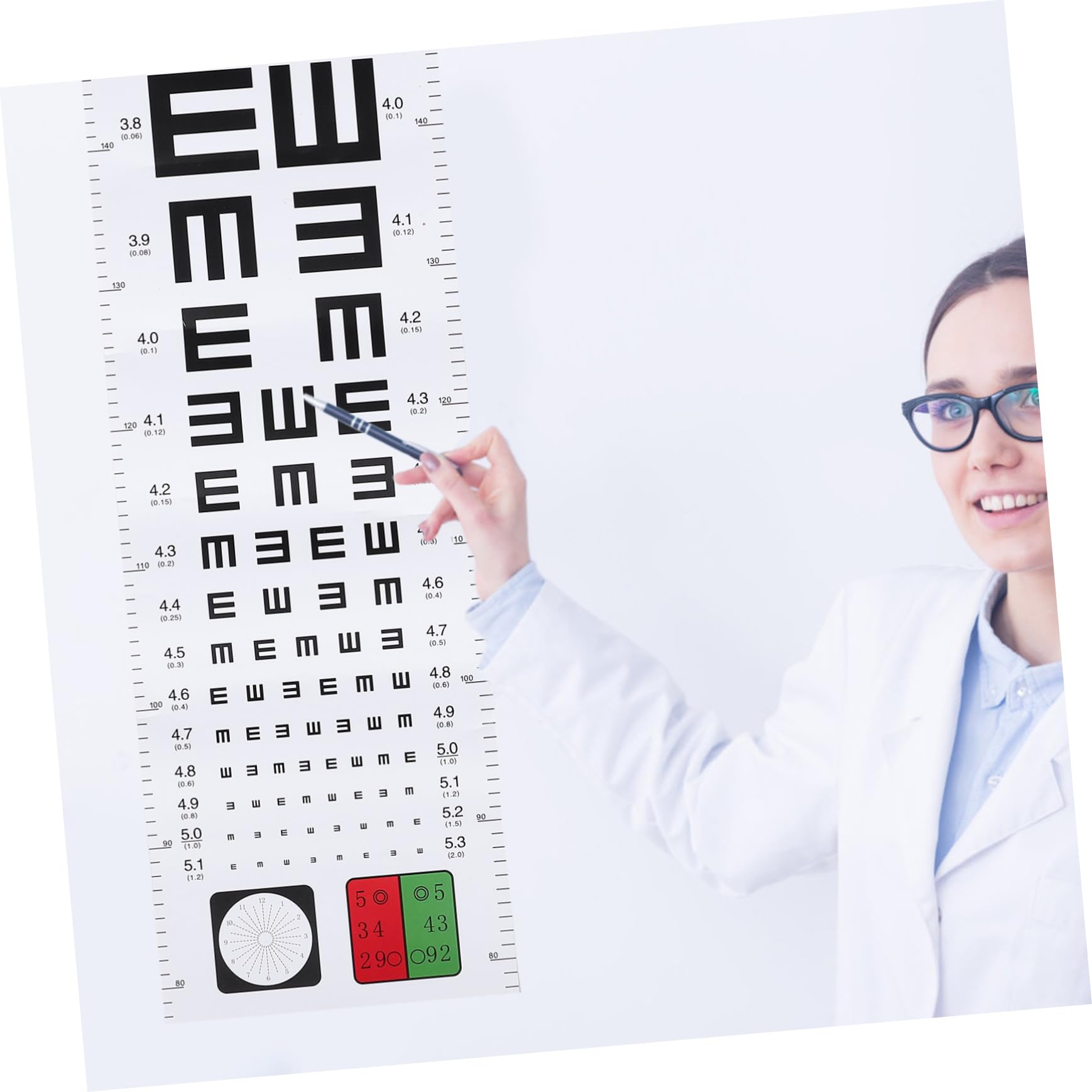 BELLIFFY Plastic Eye Vision Test Chart Test Eyesight Convenient Eye Chart