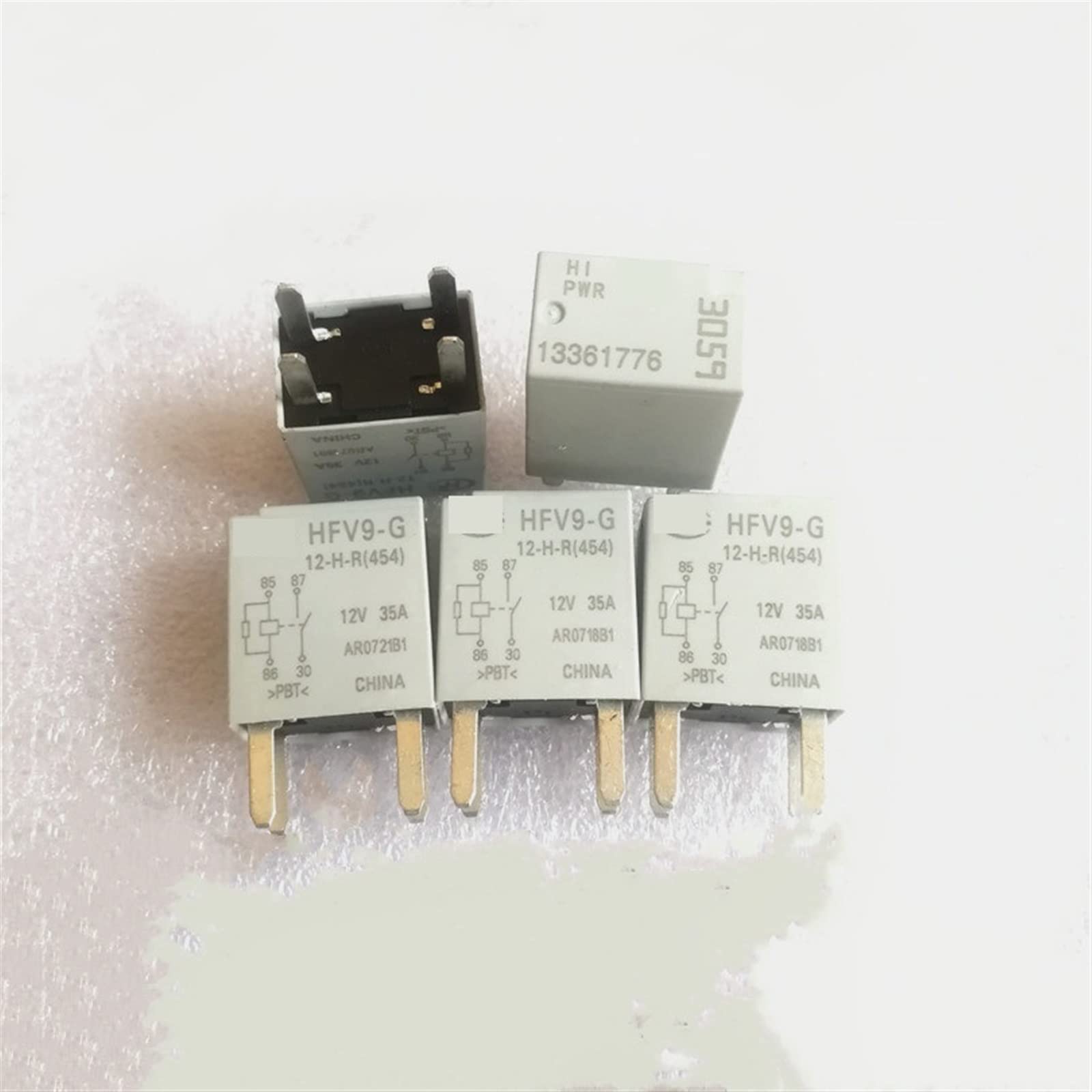 AERBNYEQP 10PCS Automobile Relay HFV9-G-12-H-R HFV9 G 12 H R HFV9-G 12-H-R HFV9-G-12-H-R-12VDC 4PIN