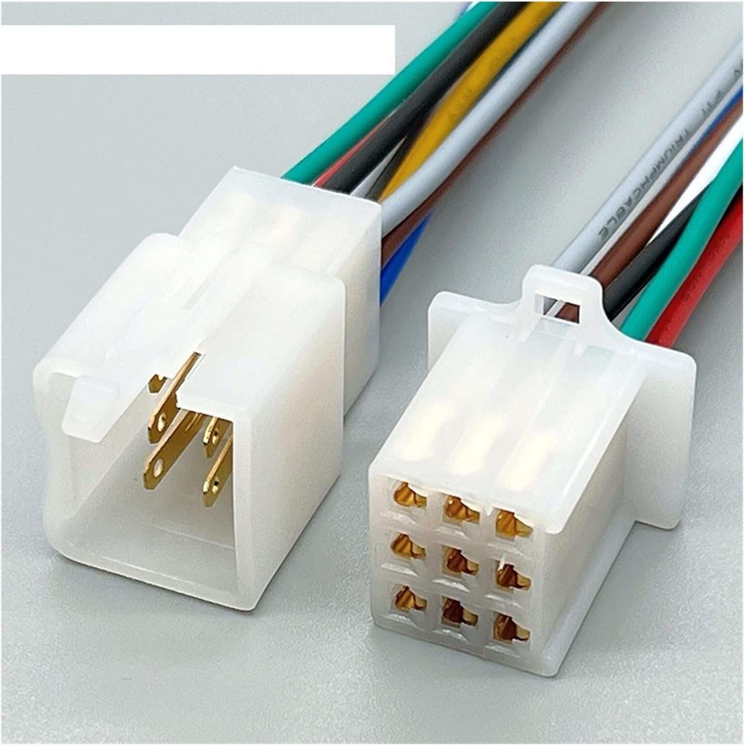 2 3 4 6 9 Pin 2.8mm Motorcycle Electrical Car Connector Wiring Harness Plug With CableNylon Flame Retardant Rubber Sleeve(3Pin Female Male)