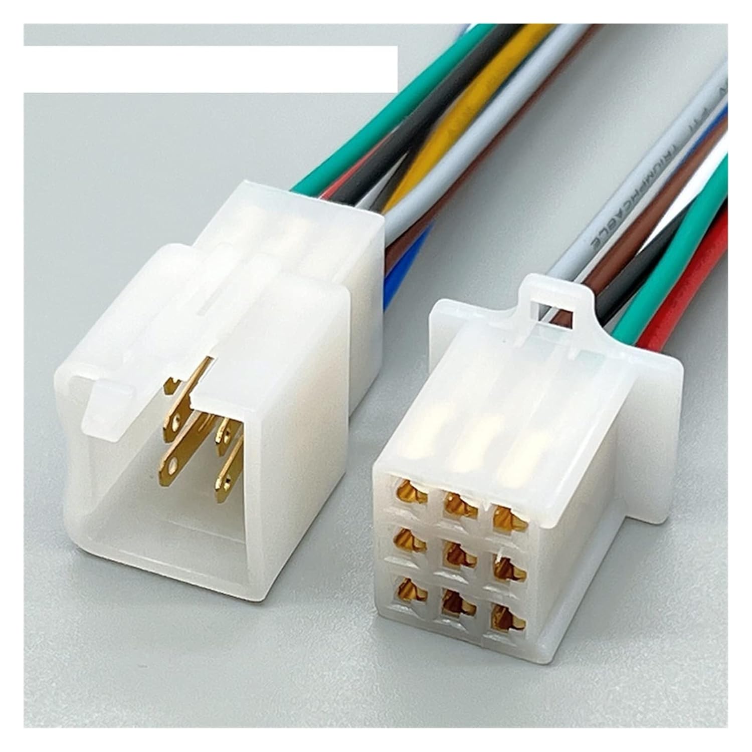 ICOBES 2 3 4 6 9 Pin 2.8mm Motorcycle Electrical Car Connector Wiring Harness Plug with CableNylon Flame Retardant Rubber Sleeve (Color : 9Pin Female Male, Size : 1 Pc with 15cm 18AWG)