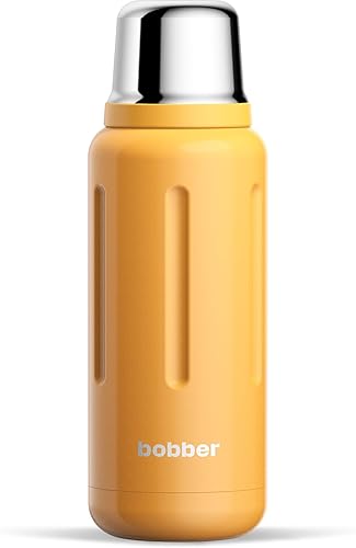 Bobber - Botella térmica clásica de acero inoxidable de 34 onzas con aislamiento al vacío con tapa de taza mantiene las bebidas calientes durante 48