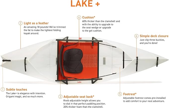 Oru Kayak Kayak Plegable Lake Sport Portátil Estable miniatura 3