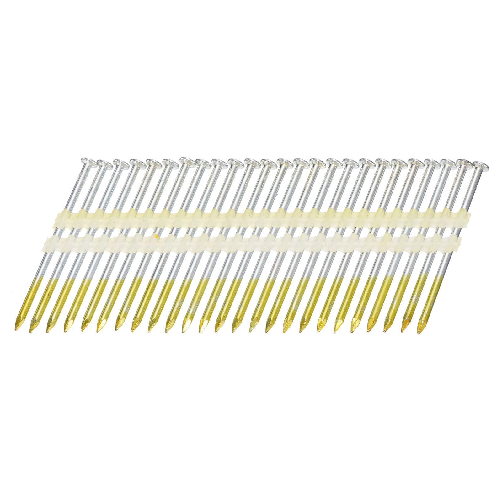 QUARKZMAN 500Pcs Chiodi Da Carpentiere 34 Gradi 0.131" x 3", Chiodi A Collana In Carta Acciaio Al Carbonio Zincato Per Mobili/Edilizia, Colore Zincato
