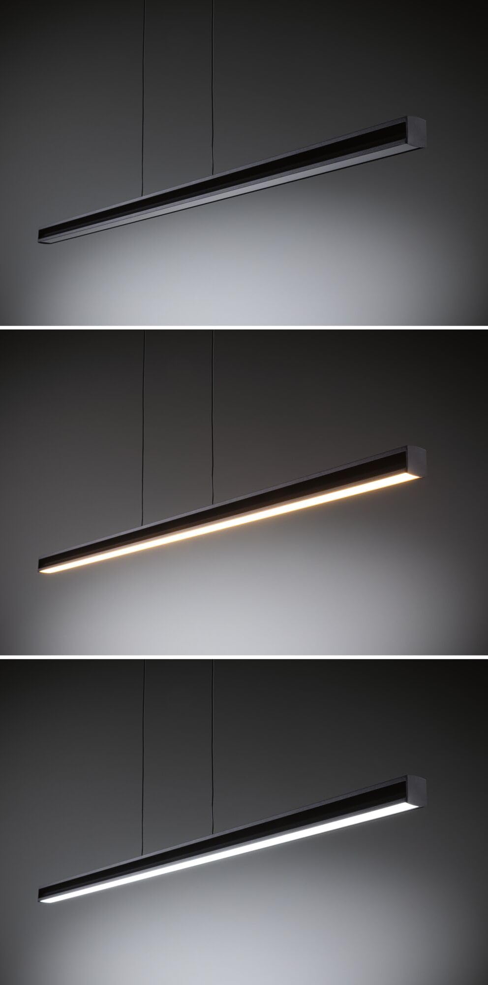 Paulmann 78477 LED Pendelleuchte Lesko RGBW+ dimmbar 2300lm / 370lm 19W / 3W Schwarz matt