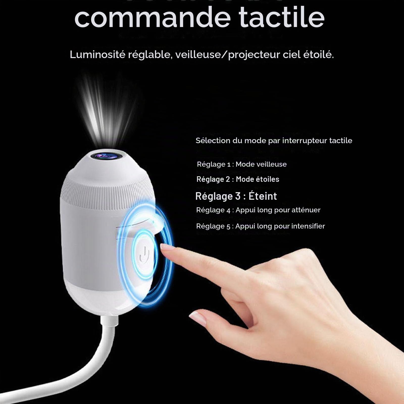 Projecteur océan HD Intelligent,veilleuse holographique Dynamique 5D,Projecteur d'étoiles prêt à l'emploi avec Films Projection 3/6/12/24 Pouces,Chambre Lune Galaxie USB 360° ，24 Films