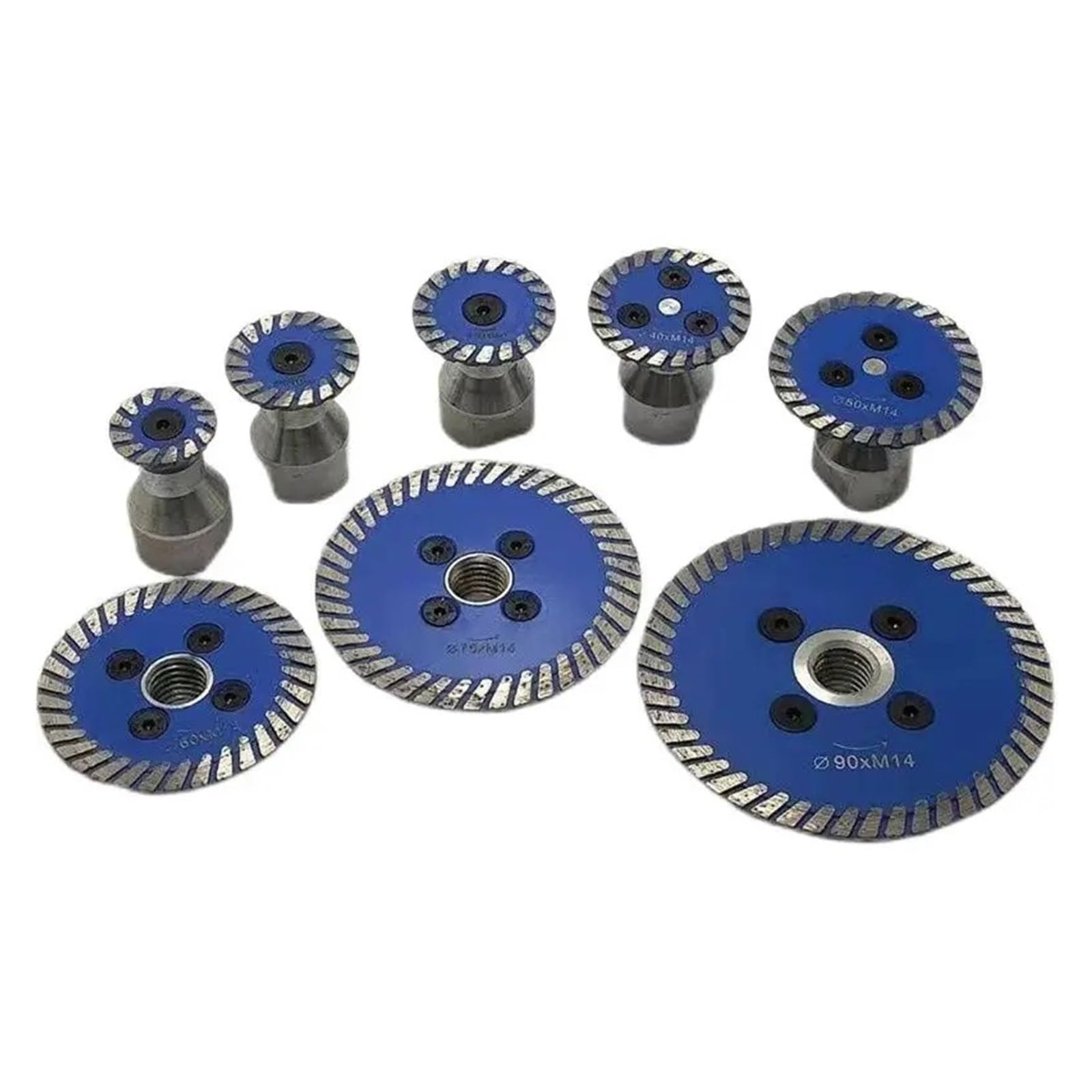 Mini sega diamantata da 75 mm Filettatura BIade M14 con disco da taglio turbo a flangia rimovibile for utensile for calcestruzzo in pietra di marmo granito