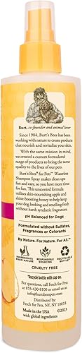 Miniatura 3 de Burt's Bees for Pets Champú en aerosol sin agua para perros con manzana y miel, 6 unidades, fórmulas de origen 99.1% natural, champú para perros sin