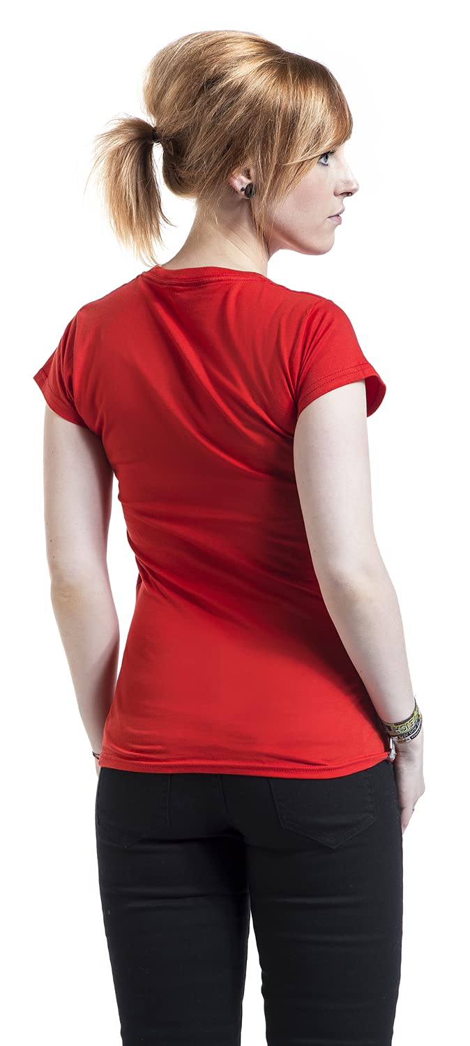 The Big Bang Theory Bazinga Mujer Camiseta Rojo Regular