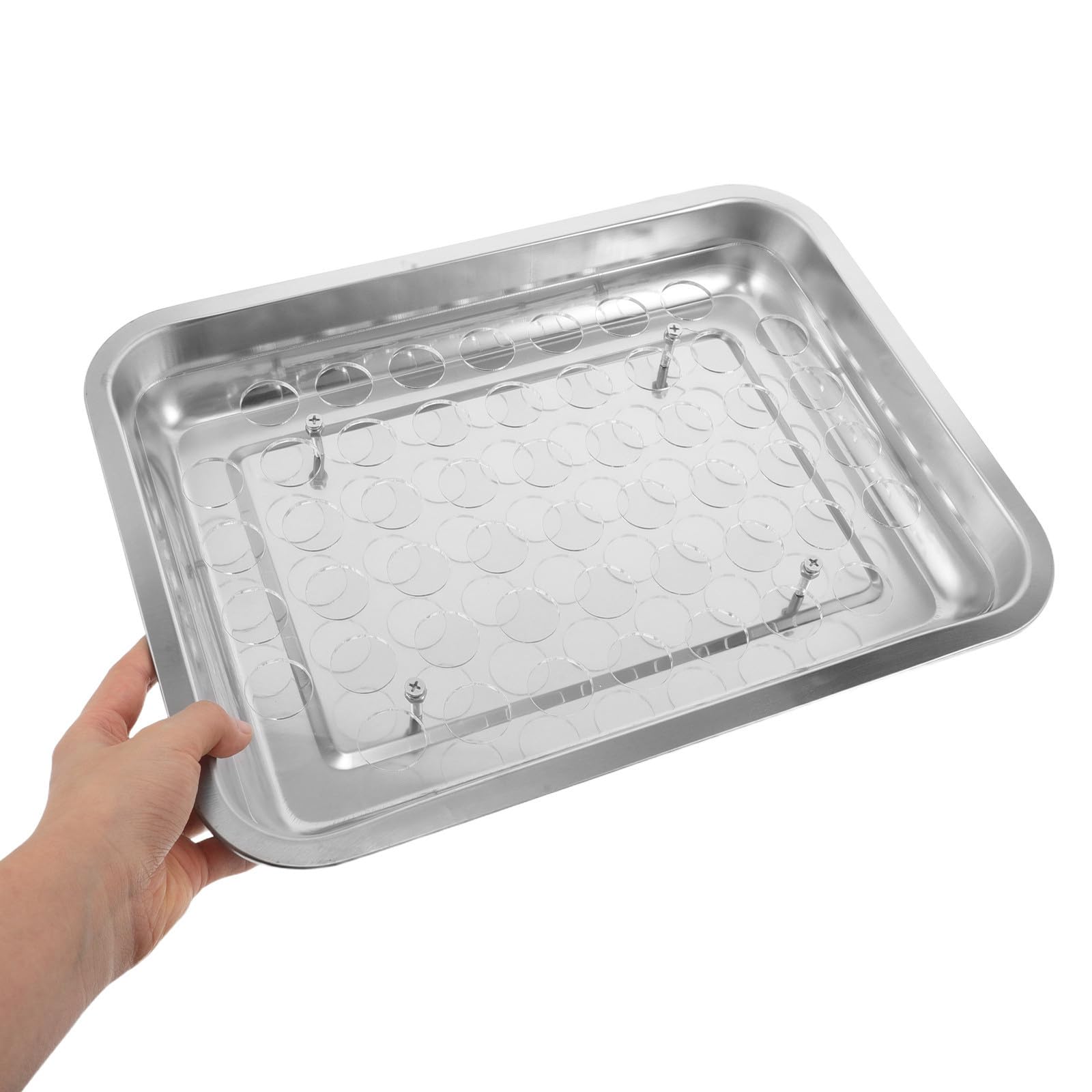 GALPADA Bandeja de Acero Portavasos de Inoxidable Comunión para Iglesia