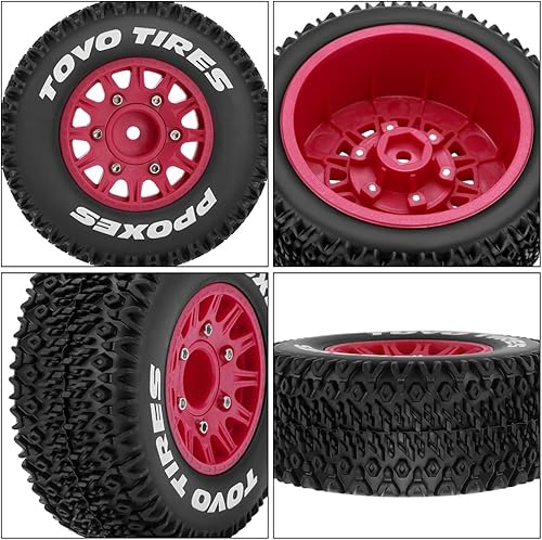 Miniatura 7 de GLOBACT Ruedas y neumáticos hexagonales RC de 0.472 in0.551 in para camiones RC 110 Slash 2WD 4×4 Arrma Senton Axial Losi Redcat Rc4wd Hex Reemplazo