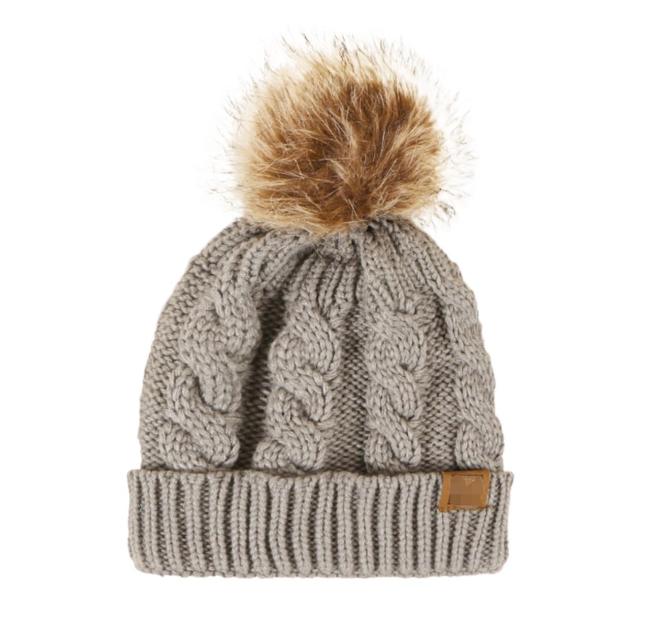 Bonnet tricoté à grand pompon pour les vacances au ski et promenades d'hiver