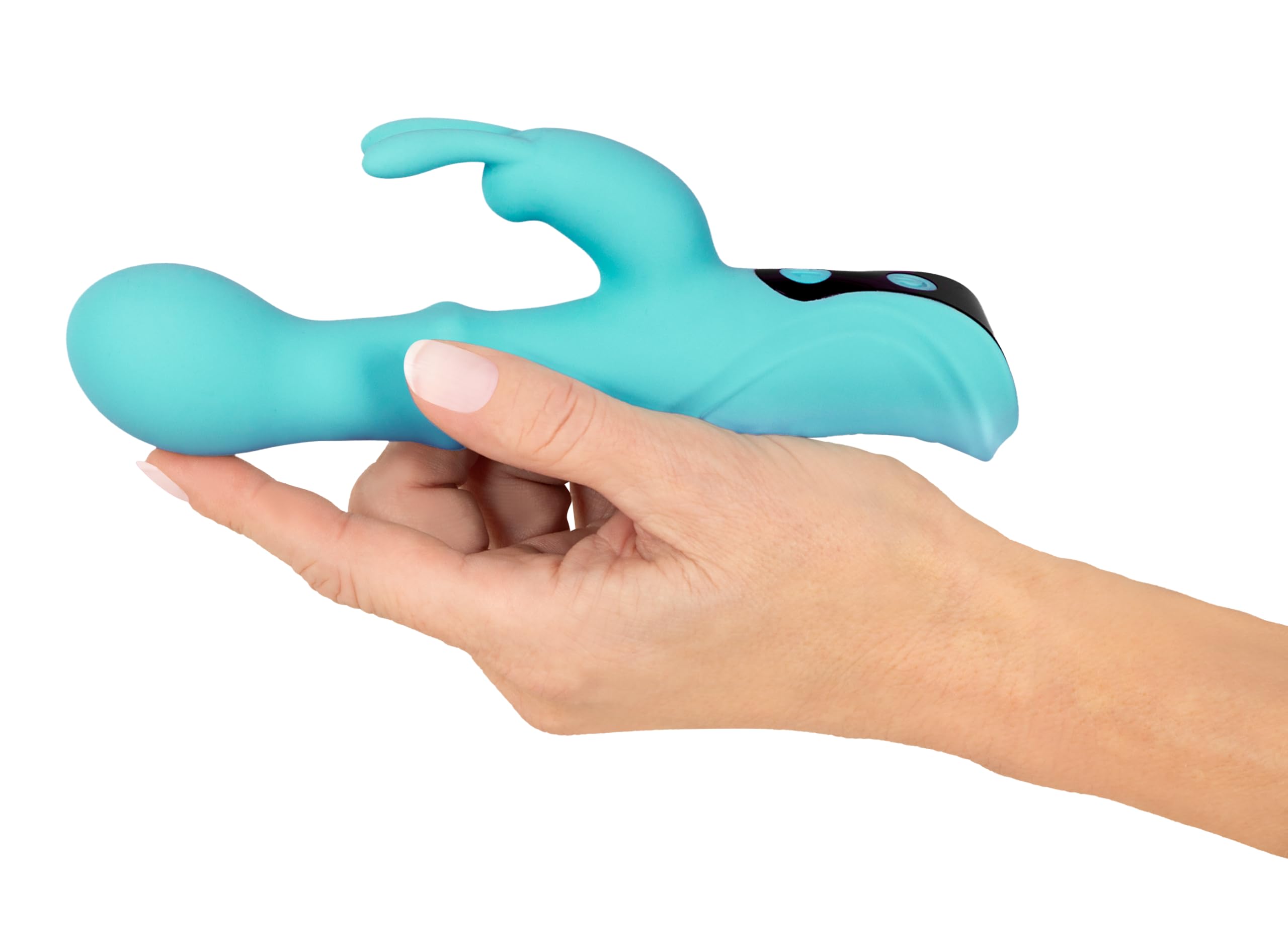 ORIVEN Vibromasseur rabbit avec tête de nodding et anneau à bille coulissant, 3 moteurs silencieux, 9 modes par fonction, double stimulation du point G et du clitoris, USB, silicone