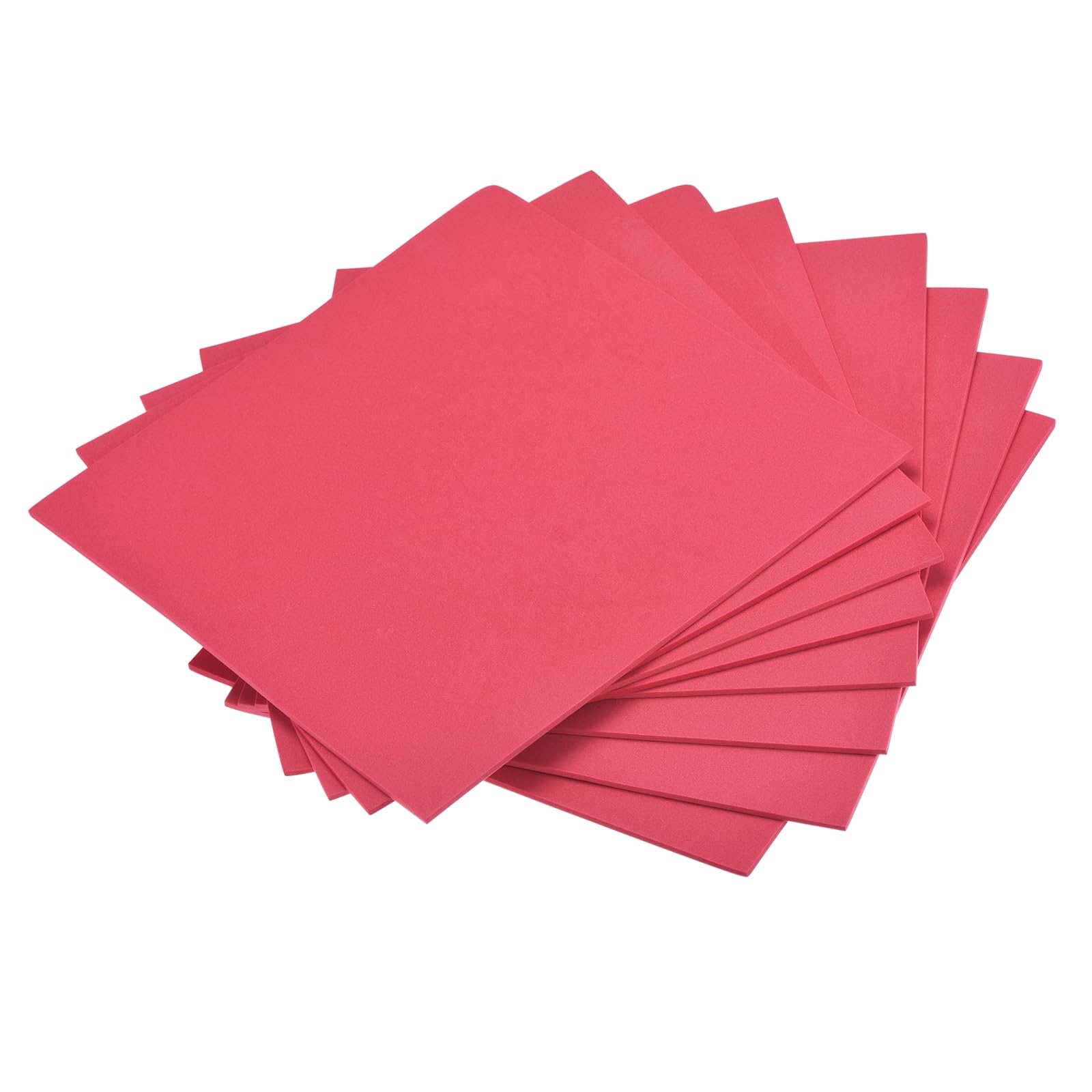 DMiotech 8 Pack 9.8 x 9.8 Inch 3mm Thick EVA Foam Sheets for Arts and Crafts Craft Foam Sheets Red