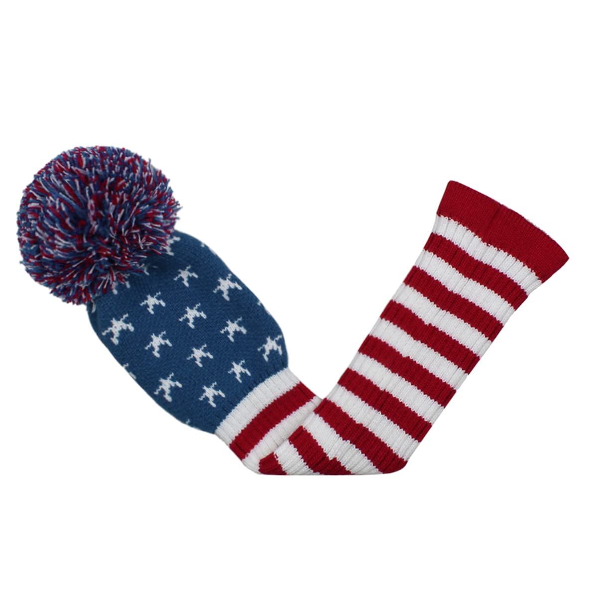Scott Edward Knitted Golf Headgear 4PCS Handgefertigt, geeignet für Fahrer und Fairway Woods, mit einem Langen Hals Pom Pom Golf Club Headgear Set