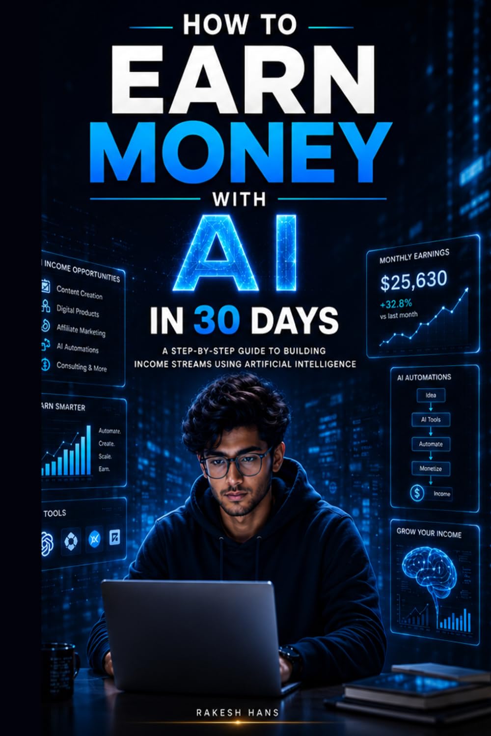 How to Earn Money with AI in 30 Days: The Beginner’s Blueprint to Building Real Online Income Using AI Tools, Freelancing, Digital Products, and Passive Income Systems | Starting with Zero Investment