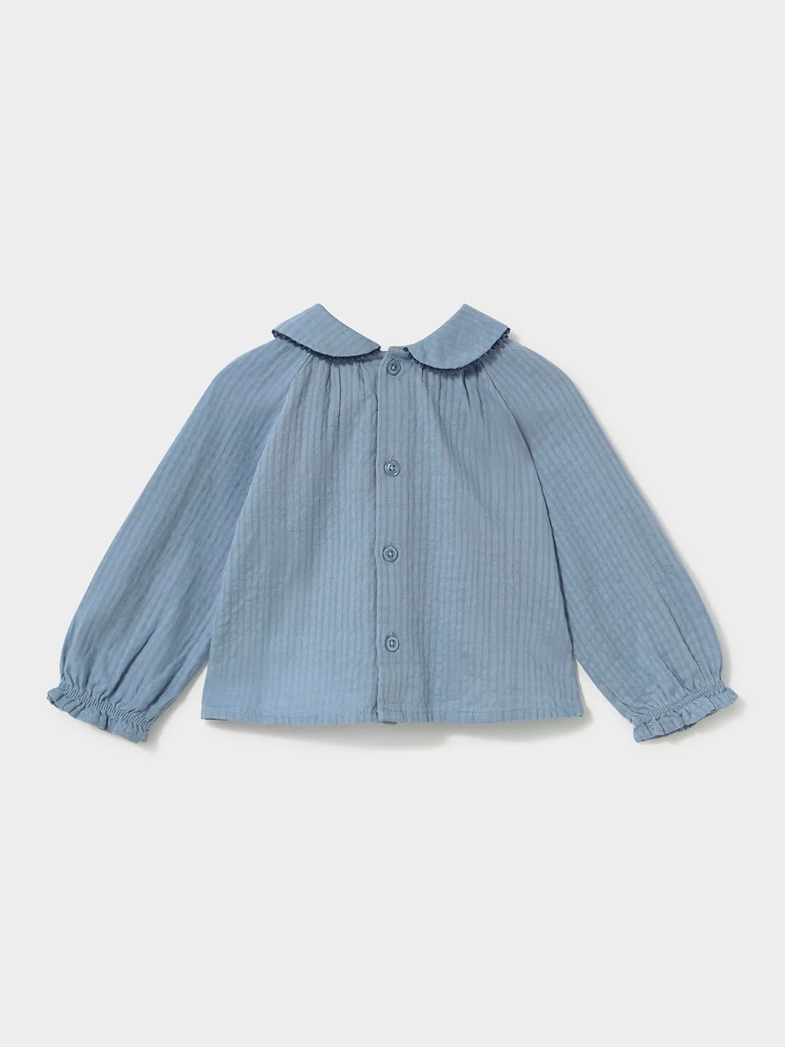 Mayoral Textured Woven Blouse for Baby-Girls Light Blue