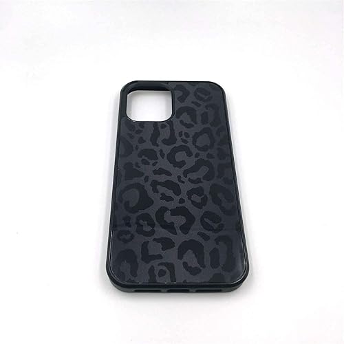 Miniatura 4 de Funda compatible con iPhone 13 (2021) de 6.1 pulgadas, piel de animal de guepardo y leopardo negro, funda protectora delgada y suave de TPU negro +